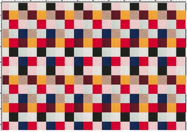 Druk na tkaninie- kolorowe kwadraty
